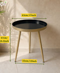 ecofynd Multipurpose 17 Inch Coffee Table with Strong Metal 3 Legs