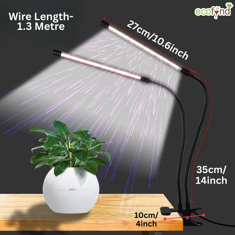 ecofynd Bluma Grow Light for Indoor Plants | Dual Spectrum LED with Adjustable Pole