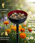 ecofynd Ecofynd Bee Watering Station with Decorative Garden Stake (Dark Red)