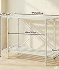 ecofynd 2-Tier White Metal Luggage Rack