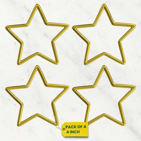ecofynd Star 4 Inch Metal Crafts Hoops