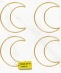 ecofynd Moon 4 Inch Metal Crafts Hoops