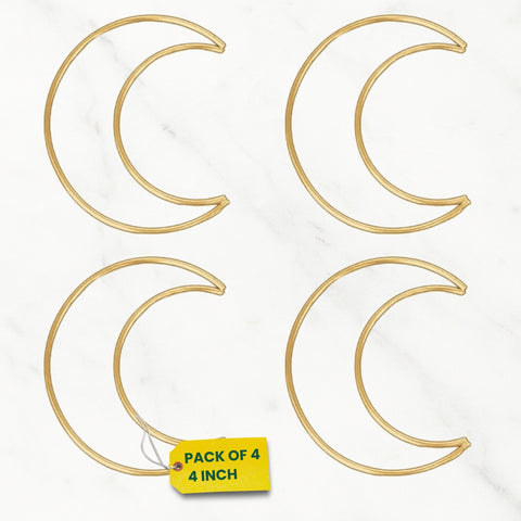 ecofynd Moon 4 Inch Metal Crafts Hoops
