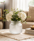 ecofynd 4.7 Inch Glass Flower Vase for Fresh & Artificial Flowers