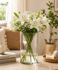 ecofynd 4 Inches Glass Flower Vase for Fresh & Artificial Flowers