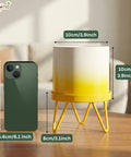 ecofynd Ecofynd Lucas Tabletop Metal Planter with Yellow Stand