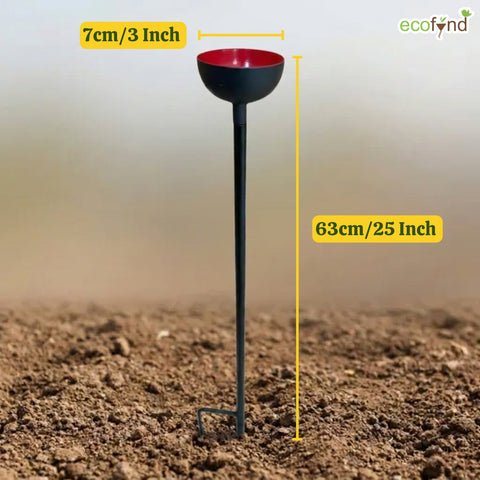 ecofynd Ecofynd Bee Watering Station with Decorative Garden Stake (Red)