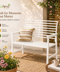 ecofynd 2 Seater Garden Bench for Indoor & Outdoor Park