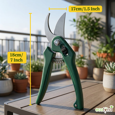 ecofynd Ecofynd Green Bypass Pruning Shears with Sharp Steel Blade