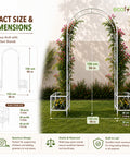 ecofynd 5 Feet High x 4 Feet Wide White Graden Arch Plant Stand
