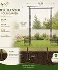 ecofynd 8 Feet High x 5 Feet Wide Black Graden Arch Plant Stand
