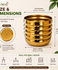 ecofynd 1 Pack 5 Inch Gold Metal Flower Pot