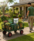 ecofynd Heavy Duty Metal Cart Trolley for Material Handling