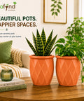 ecofynd 4 Inch Ceramic Plant Pots with Drainage Hole