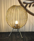 Ecofynd Ecofynd Round Metal Table Lamp – Gold Utility Light