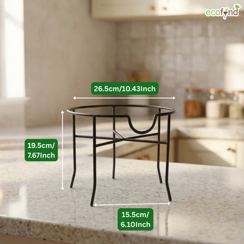 ecofynd Ecofynd Lightweight Metal Matka Stand for Kitchen - Style 3