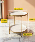 ecofynd Multipurpose 2 Tier Foldable Coffee Table with Strong Metal Frame