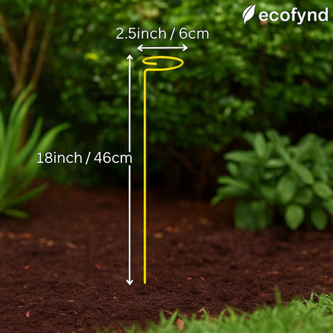 ecofynd Set of 10 Metal Plant Trellis – 18 Inch Rust-Resistant Stake