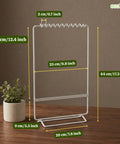 ecofynd Ecofynd 2-Tier White Metal Jewelry Organizer Stand with 11 Hooks & 10 Earring Holes