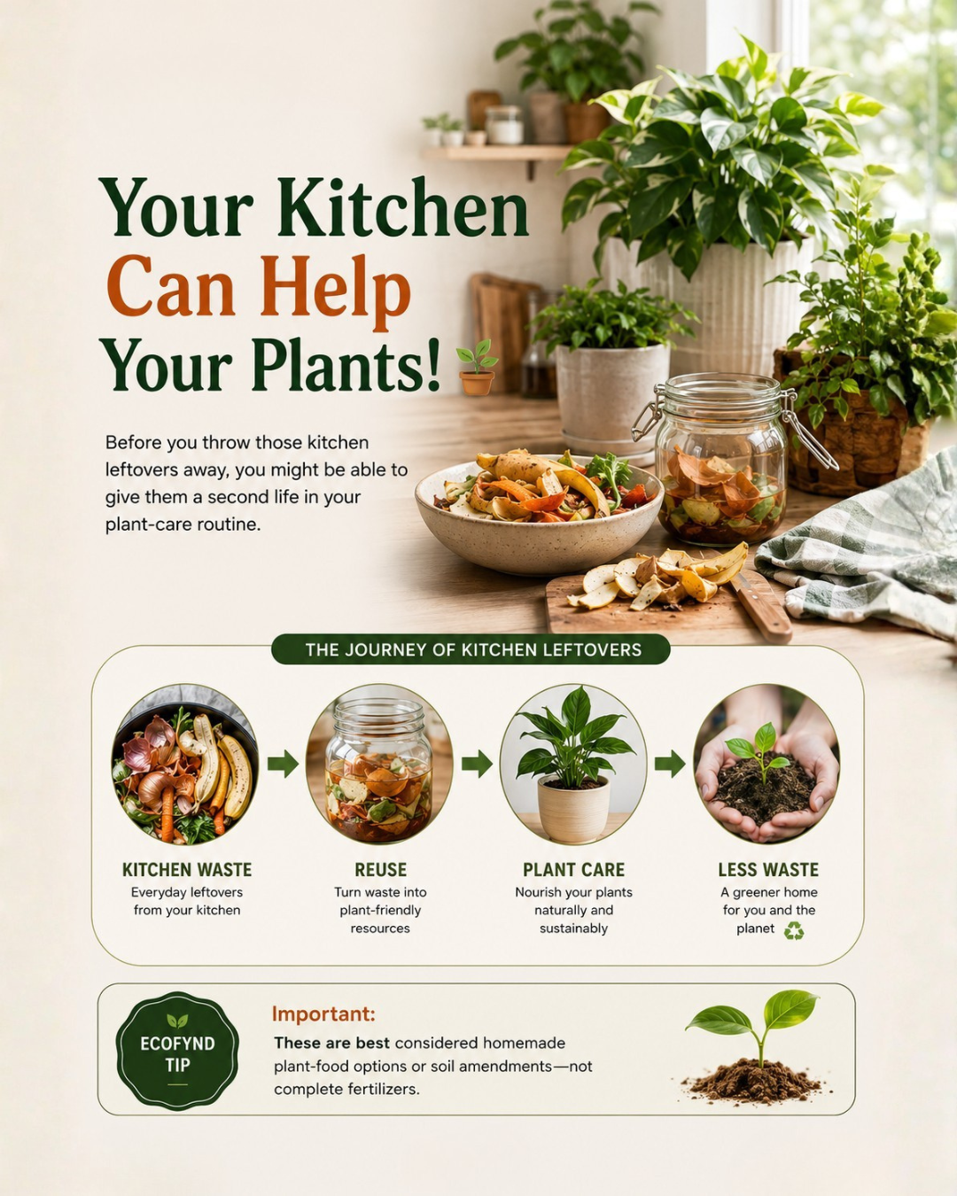 Ecofynd Kitchen Plant Fertilizers guide page