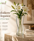 ecofynd 3.3 Inch Glass Flower Vase for Fresh & Artificial Flowers