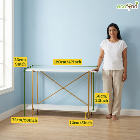 ecofynd Elix 47 Inch TV Stand – Modern Multipurpose Utility Console
