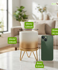 ecofynd Ecofynd Lucas Tabletop Metal Planter with Gold Stand