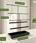 ecofynd 5-Tier Black Metal Jewelry Organizer Stand
