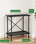 ecofynd 2-Tier Black Fish Tank Stand