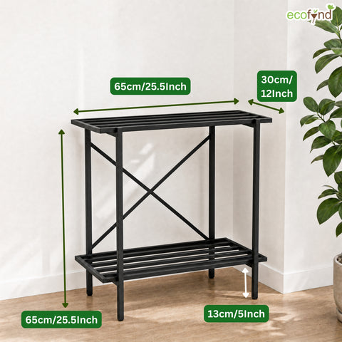 ecofynd 2-Tier Black Fish Tank Stand
