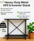 ecofynd 2-Tier Black UPS Stand for Home and Office