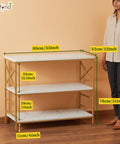ecofynd 35-Inch Console Table – Modern Multipurpose Utility Table