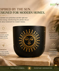 ecofynd 4.5 Inch Celestial Sun Terracotta Pot for Indoor Plants