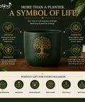 ecofynd 4.5 Inch Tree of Life Terracotta Pot for Indoor Plants