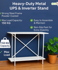 ecofynd 2-Tier White UPS Stand for Home and Office