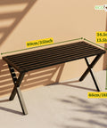 ecofynd Arlo 35 Inch Plant Stand with Cross Legs for Outdoor Balcony