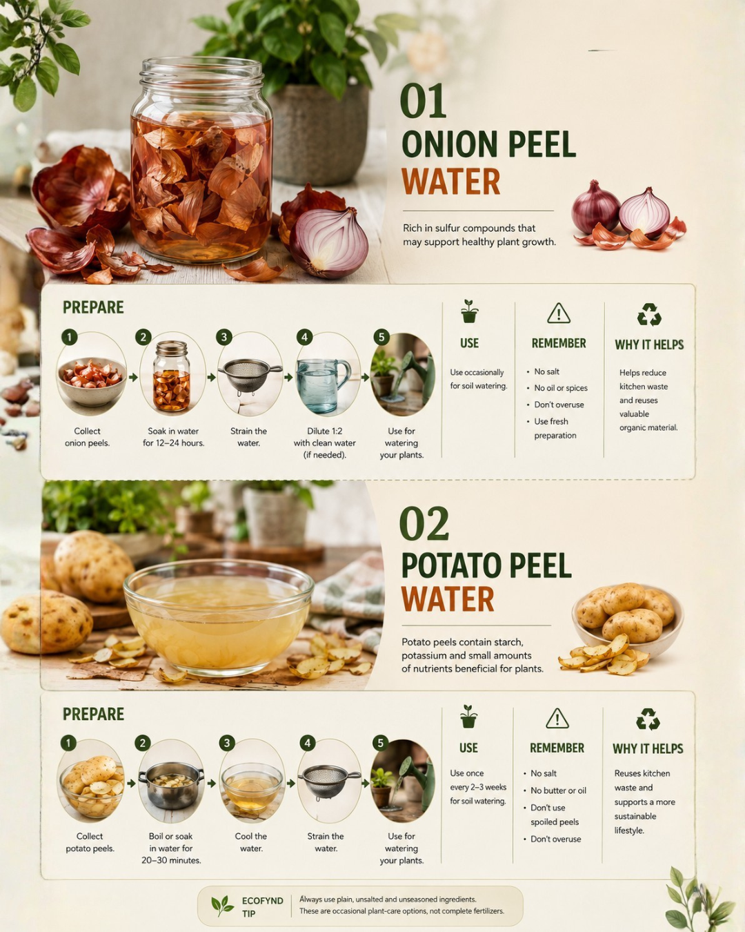 Ecofynd Kitchen Plant Fertilizers guide page