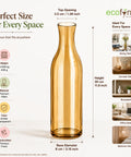 ecofynd 3.1 Inches Glass Vase for Flower Plants