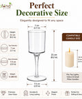 ecofynd 2.9 Inches Glass Candle Stand