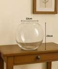 ecofynd Glass Vase for Flowers & Décor – Clear Globe Shape | Transparent