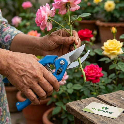 ecofynd Ecofynd Blue Bypass Pruning Shears with Sharp Steel Blade