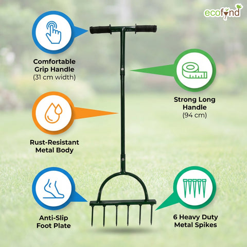 ecofynd Ecofynd DeepRoot Lawn Aerator Tool with 6 Metal Spikes