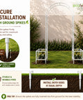 ecofynd 5 Feet High x 4 Feet Wide White Graden Arch Plant Stand