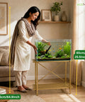 ecofynd 2-Tier Gold Fish Tank Stand