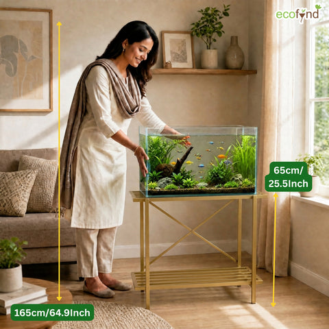 ecofynd 2-Tier Gold Fish Tank Stand