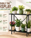 Ecofynd Adam Metal Plant Stand | 2-Tier Shelf for Indoor & Outdoor Use | Ecofynd