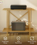 ecofynd 2-Tier Gold UPS Stand for Home and Office