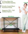 ecofynd 2-Tier Black UPS Stand for Home and Office
