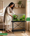 ecofynd 2-Tier Black Fish Tank Stand