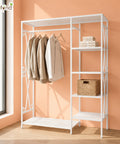 ecofynd Heavy Duty Metal Garment Rack with 5 Storage Shelves & Hanging Rod